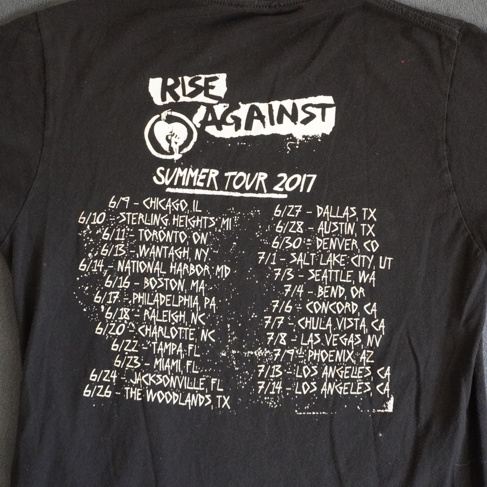 Rise Against Summer Tour 2017 Band T-Shirt Black Punk Rock Graphic Tee Small - Picture 4 of 7